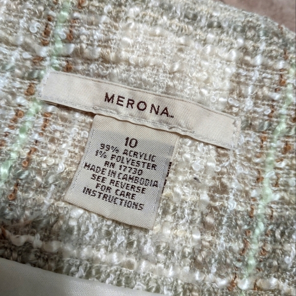 Merona super vintage tea length Acrylic Tweed Tartan Plaid skirt - Picture 2 of 6